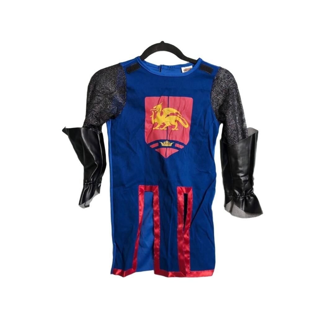 JAZGROM Kids Blue Knight Costume Hood Cape Tunic Belt Pants Medieval S - Picture 11 of 16
